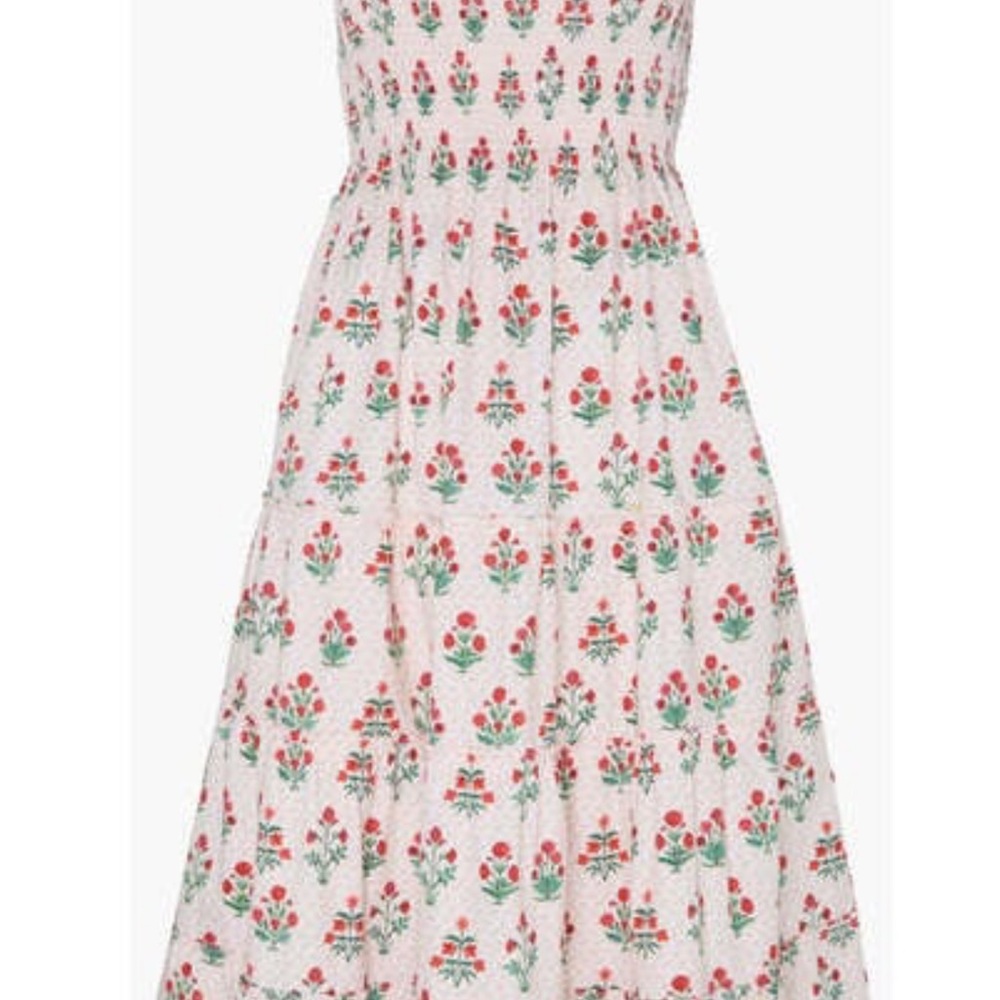 Ellie Nap Dress in Poppy Block Print - Picture 2 of 7
